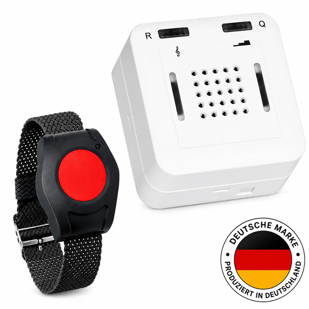 ELDAT Hausnotruf-Set RS16 mit Armbandsender und Quittierung