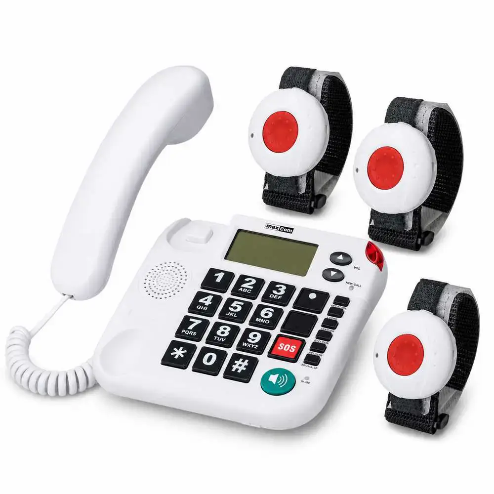 MAXCOM KXT SOS 481 Seniorentelefon-Set – inkl. 3 Armbandsender
