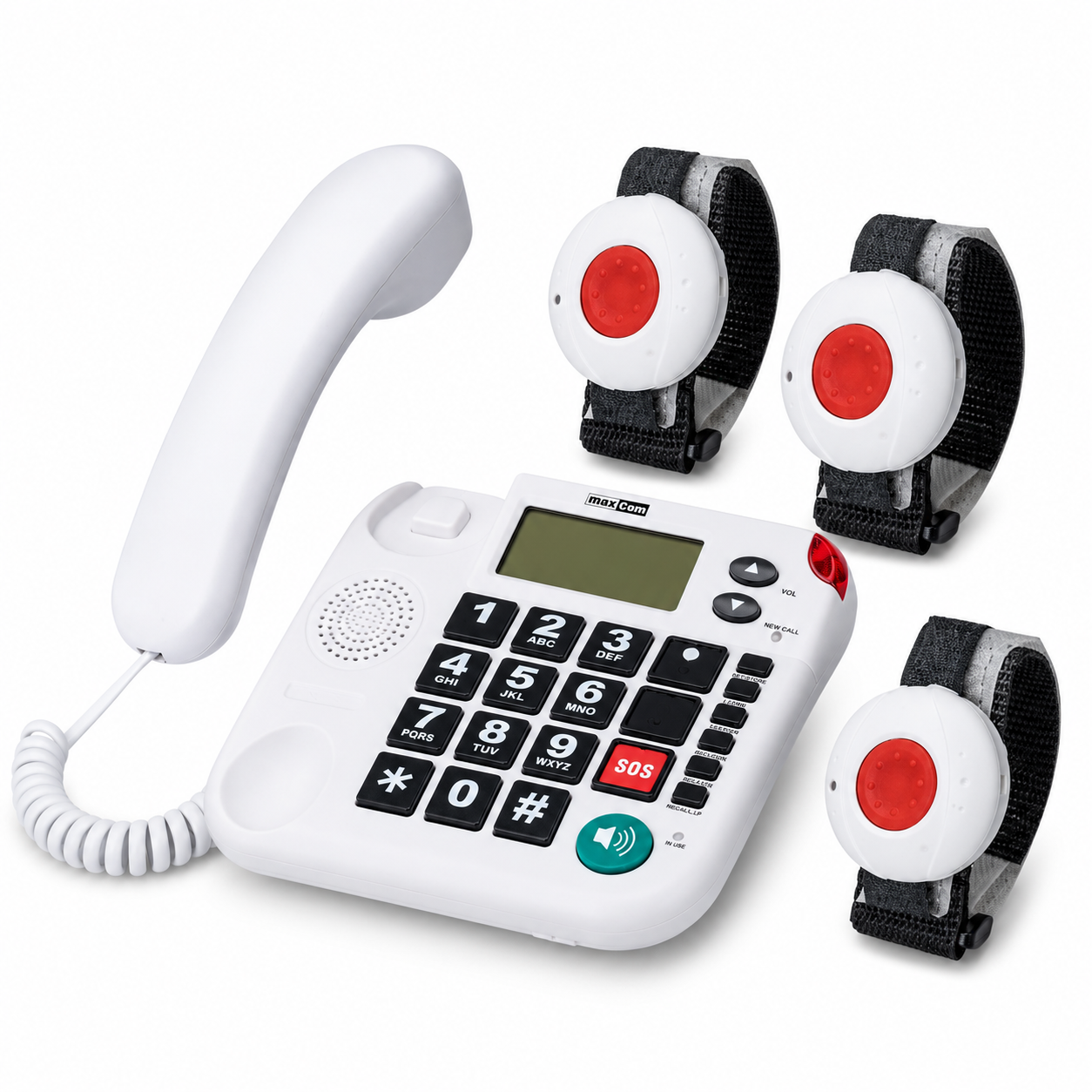 MAXCOM KXT SOS 481 Seniorentelefon-Set – inkl. 3 Armbandsender