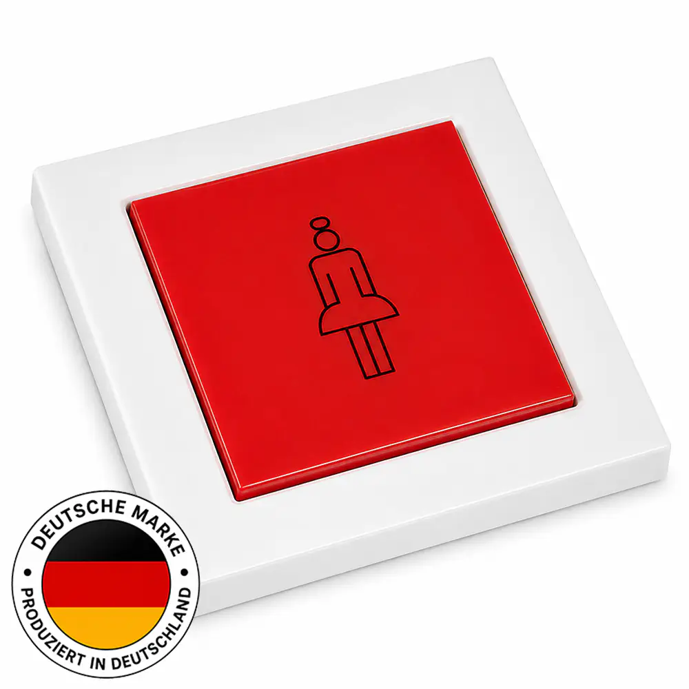 ELDAT Easywave Sensor-Wandtaster RTS25 rot mit Schwesternsymbol
