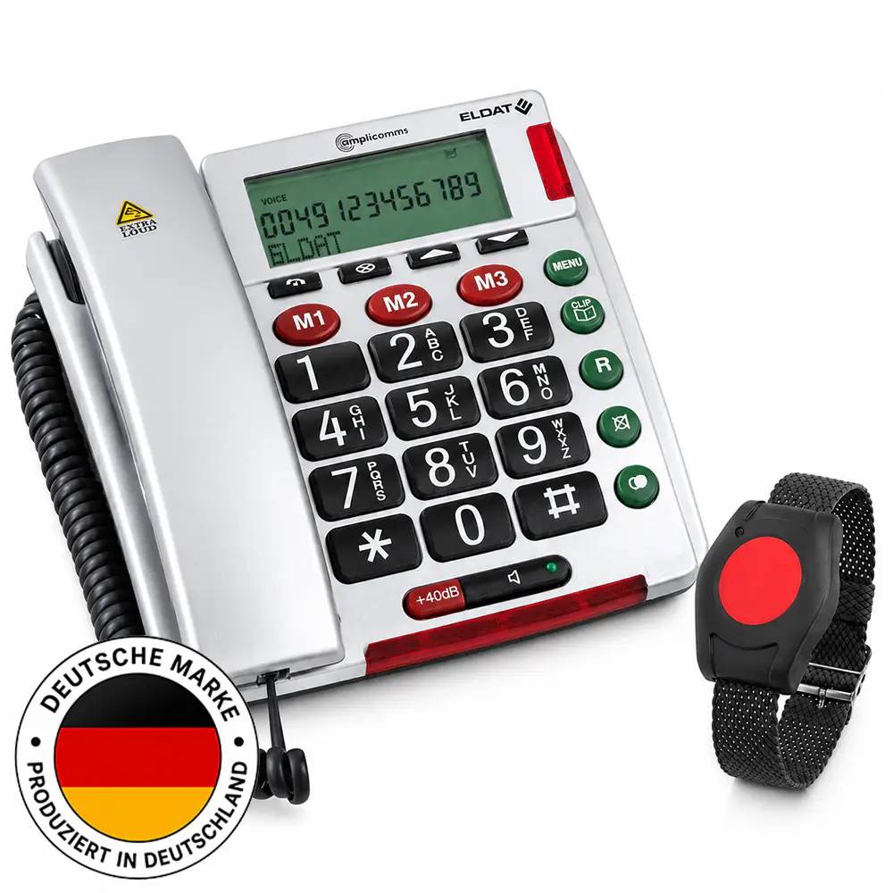 ELDAT Easywave Fon Alarm APF02 mit Notruf-Armband