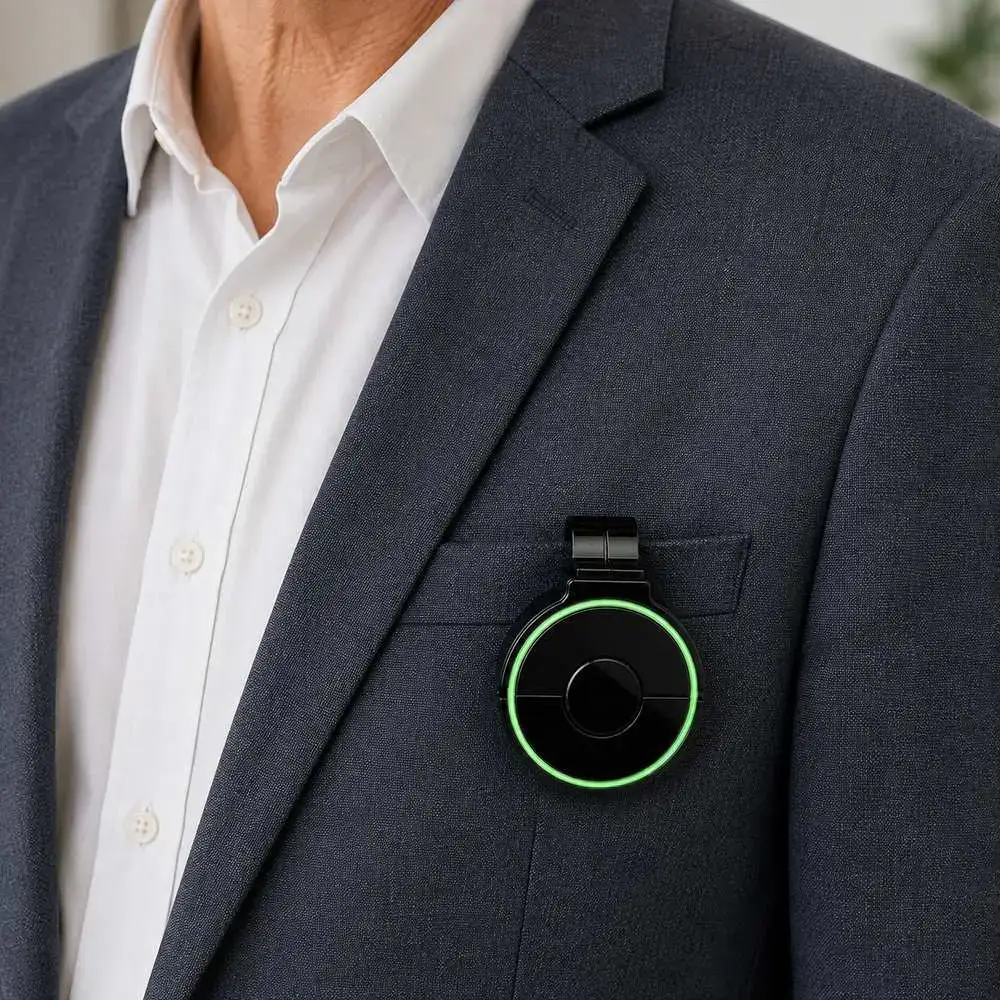 HELPLINE-EASYKEY -Mobiler Sender Farbe Schwarz am Sakko