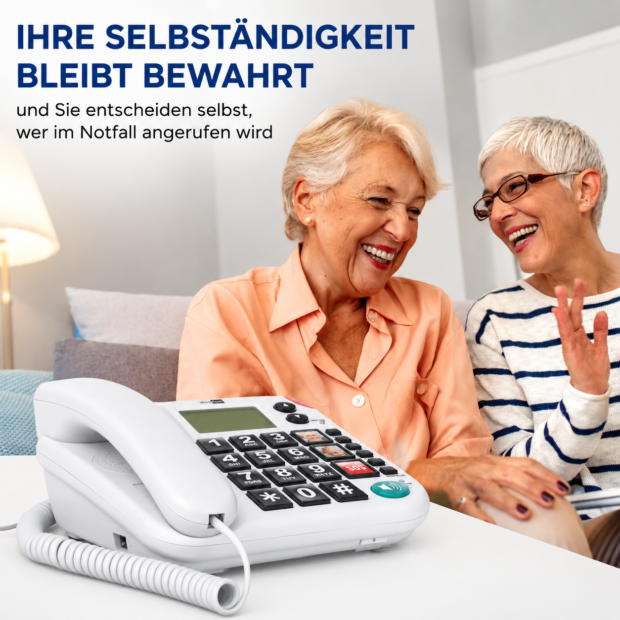 MAXCOM KXT SOS 481 Seniorentelefon-Set – inkl. 2 Umhängesender